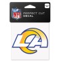 Calcomanía con el logo de Los Angeles Rams de 4" x 4".