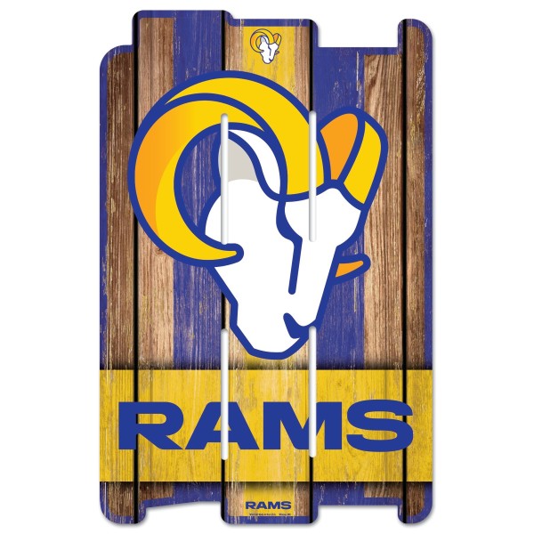 Segno di legno del recinto di Los Angeles Rams