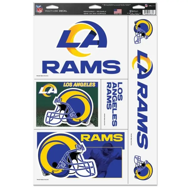 Pacchetto di 5 adesivi multipli Los Angeles Rams