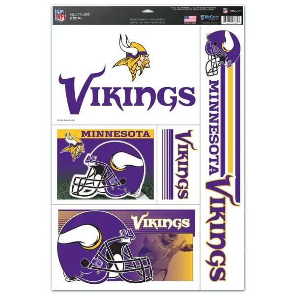 Minnesota Vikings Mehrzweck-Aufkleber 5er-Pack