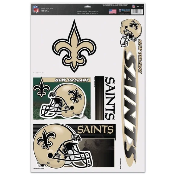 New Orleans Saints Multi Use Stickers 5 Pack