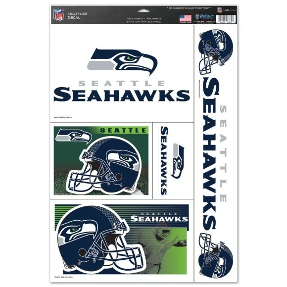Adesivo multiuso Seattle Seahawks confezione da 5 pezzi