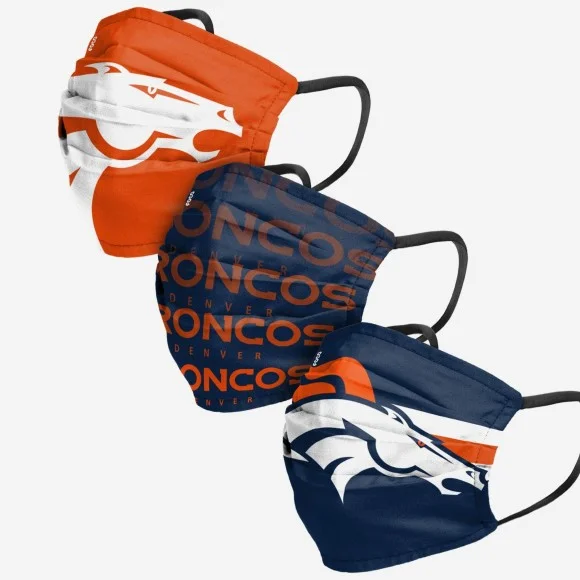 Denver Broncos ansiktsskydd 3pk