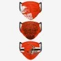 Cleveland Browns Face Cover 3pk