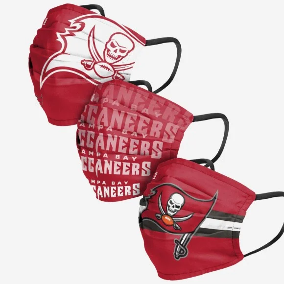 Tampa Bay Buccaneers Face Cover 3pk