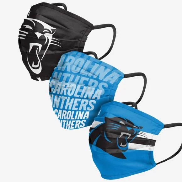 Carolina Panthers Gesicht Abdeckung 3pk