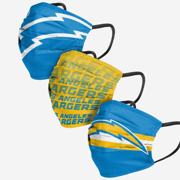 Funda para la cara de los Chargers de Los Ángeles 3pk