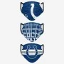 Indianapolis Colts Face Cover 3pk