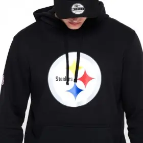 Felpa con cappuccio logo squadra Pittsburgh Steelers New Era