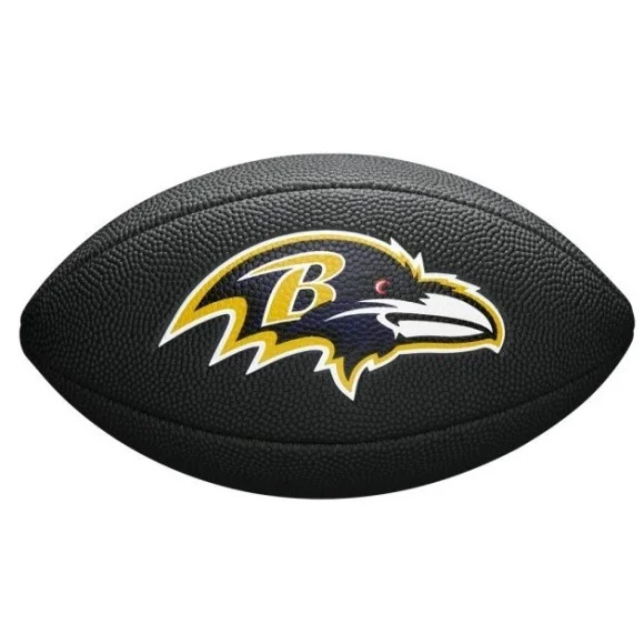 Mini balón de fútbol americano con el logotipo del equipo de la NFL - Baltimore Ravens