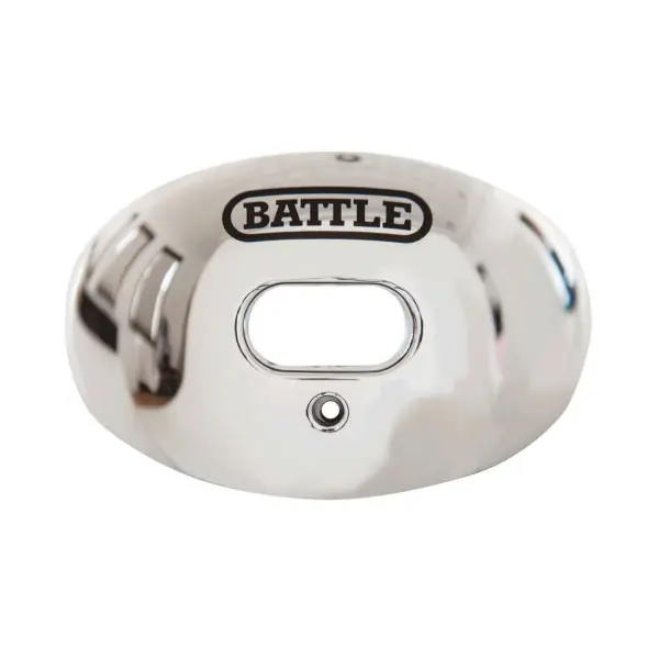 Paradenti da calcio Battle Chrome Oxygen argento