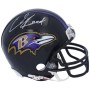 Ed Reed Baltimore Ravens Autograferad Riddell Super Bowl XLVII Kombo Logotyp Minihjälm