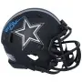 Casco Miniatura Speed Alternativo Eclipse de Riddell Autografiado por Deion Sanders de los Dallas Cowboys