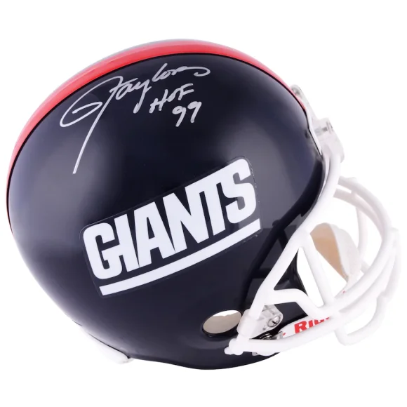 Lawrence Taylor New York Giants Autographié Riddell Replica 1981-99 Helmet with HOF 99 Inscription