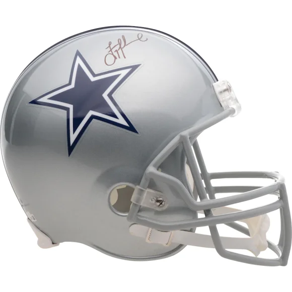 Troy Aikman Dallas Cowboys Autographed Riddell Replica hjälm