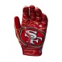 Wilson NFL Stretch Fit Youth Receivers Gloves - San Francisco 49ers