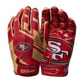 Gants NFL Stretch Fit pour jeunes receveurs - San Francisco 49ers