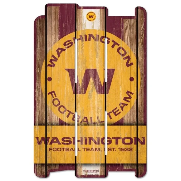 Segno di recinzione in legno di Washington Football