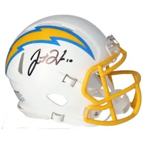 Justin Herbert Los Angeles Chargers Signeret Riddell Speed Mini Hjelm