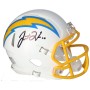 Mini casco Riddell Speed autografiado por Justin Herbert de los Angeles Chargers
