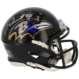 Casco Mini Riddell Speed Autografiado por Patrick Queen de los Baltimore Ravens