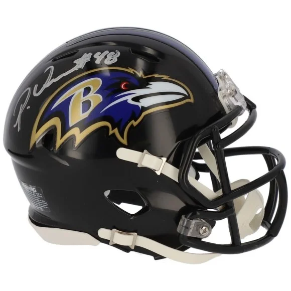Patrick Queen Baltimore Ravens Casco Autografato Riddell Speed Mini