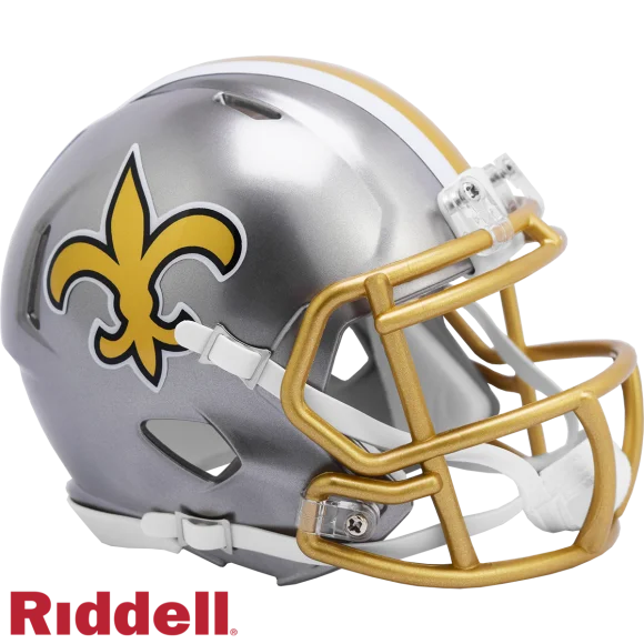 Mini casco Speed réplica de los New Orleans Saints Flash