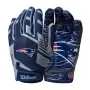 Wilson NFL Stretch Fit Ungdoms Receiverhandskar - New England Patriots