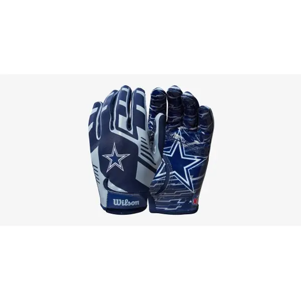 Wilson NFL Stretch Fit Youth Receivers Gloves - Dallas Cowboys