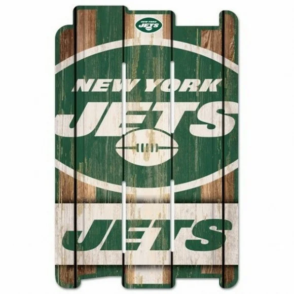 Cartel de madera de los New York Jets