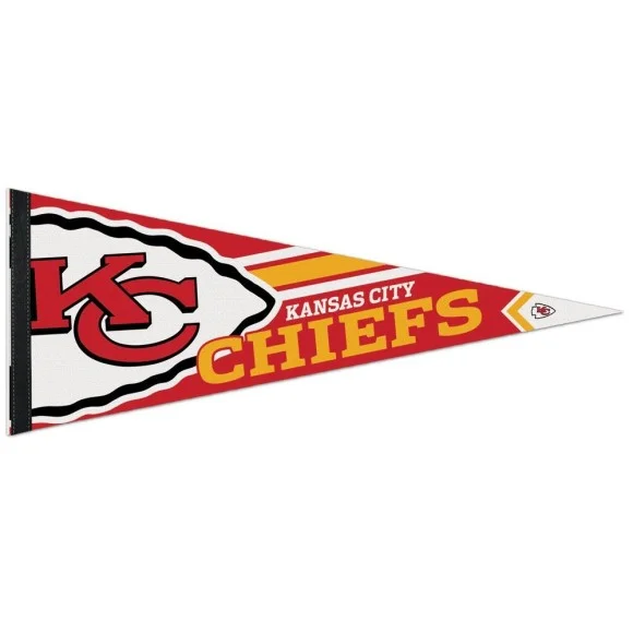 Banderín Premium Roll & Go de los Kansas City Chiefs 12" x 30".