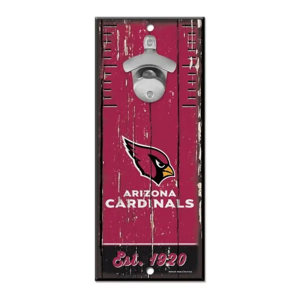 Arizona Cardinals Flaskeåbner Skilt 5" x 11"