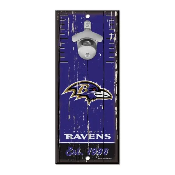 Enseigne décapsuleur Baltimore Ravens 5" x 11"