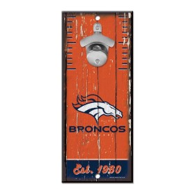 Denver Broncos Flasköppnarskylt 13 cm x 28 cm