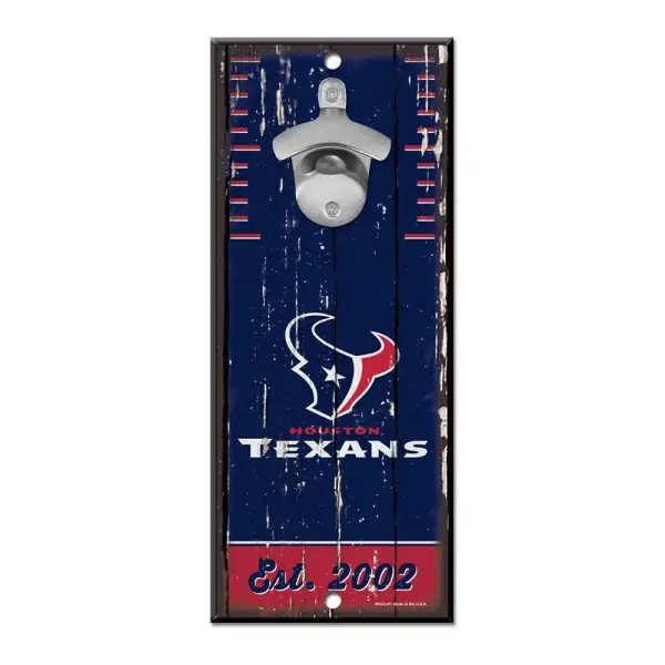 Apribottiglie con Insegna Houston Texans 5" x 11"