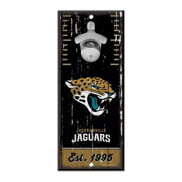 Panneau Décapsuleur Jacksonville Jaguars 5" x 11"