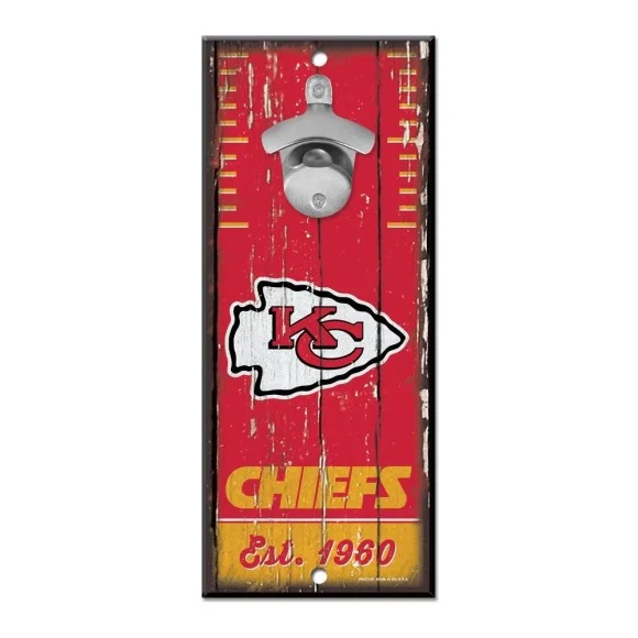 Segno dell'apribottiglie dei Kansas City Chiefs 5" x 11"
