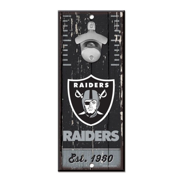 Panneau ouvre-bouteille des Raiders de Las Vegas 5" x 11"