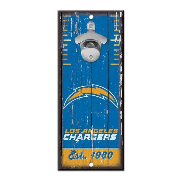 Los Angeles Chargers flasköppnare Sign 5" x 11"
