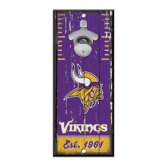 Minnesota Vikings Flaschenöffner Zeichen 5" x 11"