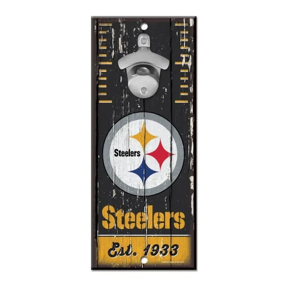 Panneau décapsuleur Pittsburgh Steelers 5" x 11"