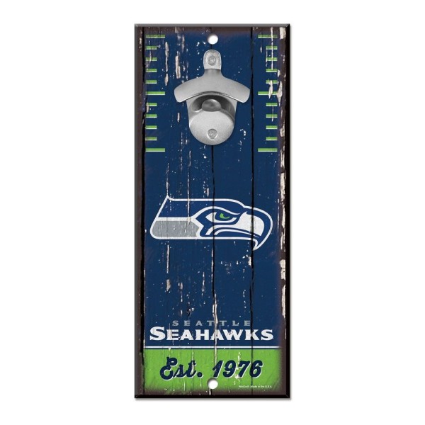 Apribottiglie con Insegna Seattle Seahawks 12,7 cm x 27,9 cm