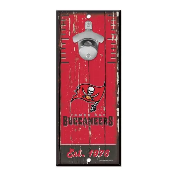 Tampa Bay Buccaneers Flaschenöffner Zeichen 5" x 11"