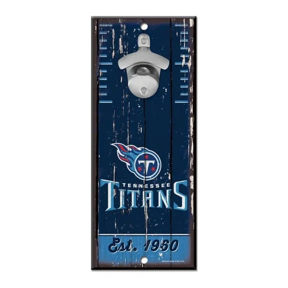 Tennessee Titans Bottle Opener Sign 5" x 11"