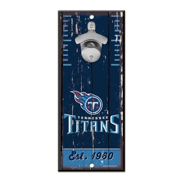 Letrero abrebotellas de los Tennessee Titans 5" x 11"