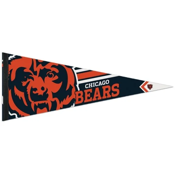 Banderín Premium Roll & Go 12" x 30" de los Chicago Bears