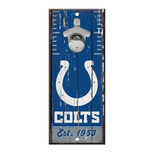Indianapolis Colts Flaschenöffner-Schild 5" x 11"