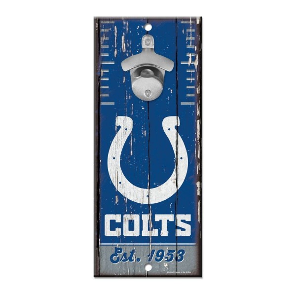 Indianapolis Colts Flaschenöffner Zeichen 5" x 11"