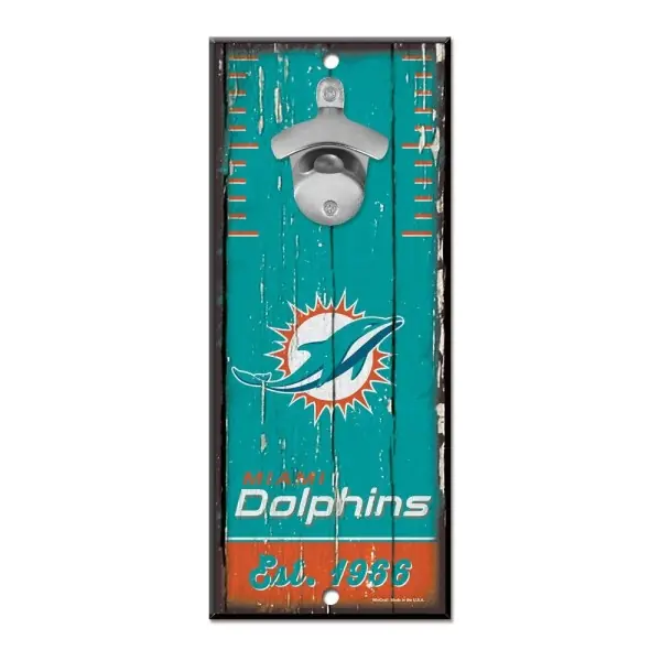Miami Dolphins Flasköppnarskylt 5" x 11"
