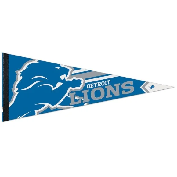 Banderín Premium Roll & Go de los Detroit Lions 12" x 30